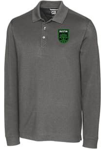 Cutter and Buck Austin FC Mens Graphite Advantage Long Sleeve Polo Shirt