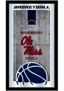 Ole Miss Rebels Basketball Hanging Back Bar Mirror
