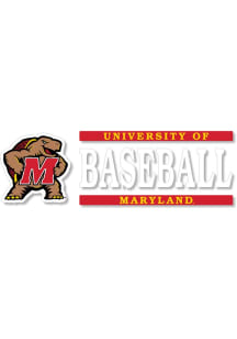 Red Maryland Terrapins 6x2 Baseball Decal