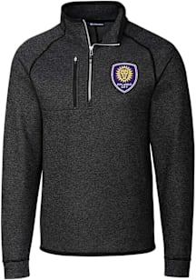 Cutter and Buck Orlando City SC Mens Charcoal Mainsail Long Sleeve Qtr Zip Pullover