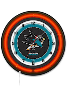 San Jose Sharks 19in Neon Wall Clock
