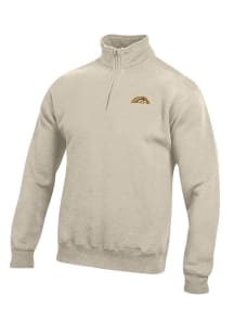 Mens Western Michigan Broncos Oatmeal Gear for Sports Big Cotton Qtr Zip Pullover