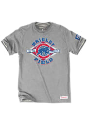 Mitchell and Ness Chicago Cubs Grey Tailored Short Sleeve Fashion T Shirt