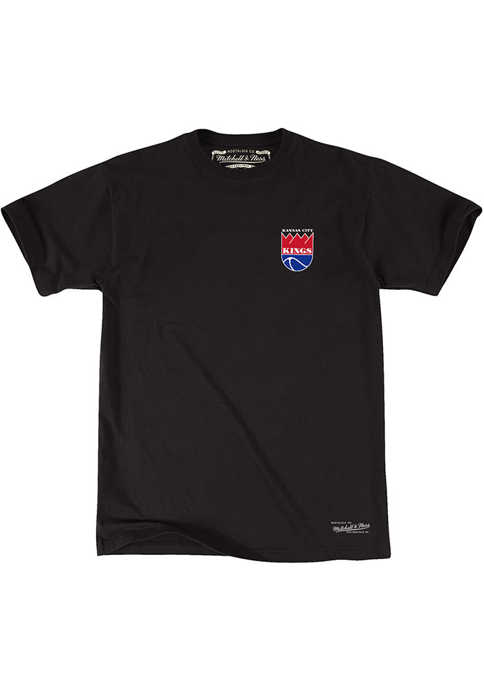 Mitchell and Ness Kansas City Kings Black Traditional Short Sleeve Fashion T Shirt