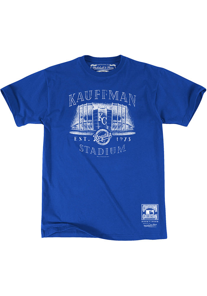 Mitchell and Ness Royals Kauffman Stadium Short Sleeve Fashion T Shirt