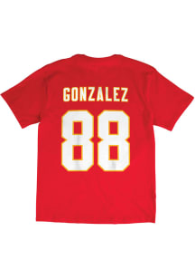 Tony Gonzalez Kansas City Chiefs Red Name And Number Short Sleeve Player T Shirt