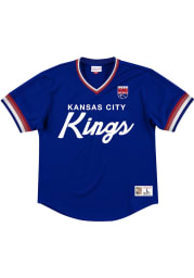 Mitchell and Ness Kansas City Kings Blue Special Script Short Sleeve Fashion T Shirt