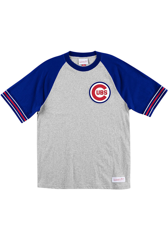 Men's Mitchell & Ness Navy Chicago Cubs Team Captain Raglan T-Shirt