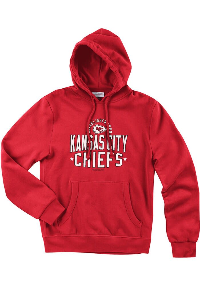 Mitchell and Ness Kansas City Chiefs Mens Black Lock Long Sleeve Hoodie