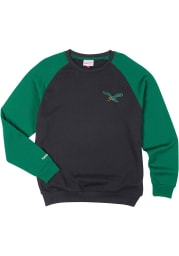 Mitchell and Ness Philadelphia Eagles Mens Black Team Practice Long Sleeve Fashion Sweatshirt
