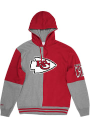 Mitchell and Ness Kansas City Chiefs Mens Red Split Color Fashion Hood