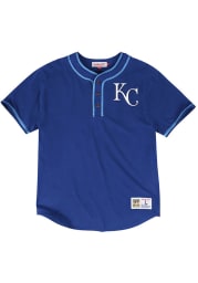Mitchell and Ness Kansas City Royals Blue 8th Inning Short Sleeve Fashion T Shirt