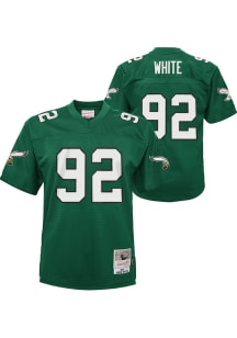 Reggie White Philadelphia Eagles Youth Kelly Green Mitchell and Ness 1990 Football Jersey