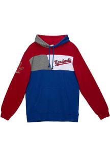 Mitchell and Ness St Louis Cardinals Mens Navy Blue Color Blocked Hood Fashion Hood