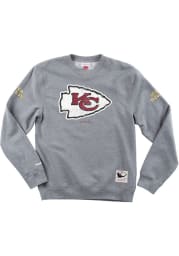 Mitchell and Ness Kansas City Chiefs Mens Grey Rings Long Sleeve Crew Sweatshirt