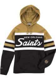 Mitchell and Ness New Orleans Saints Mens Black Head Coach Fashion Hood