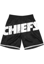 Mitchell and Ness Kansas City Chiefs Mens Black Big Face Shorts