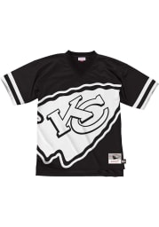 Mitchell and Ness Kansas City Chiefs Black Big Face Short Sleeve Fashion T Shirt