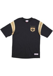 Mitchell and Ness New Orleans Saints Black Extra Innings Short Sleeve Fashion T Shirt
