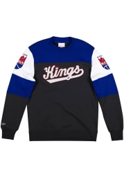 Mitchell and Ness Kansas City Kings Mens Black Perfect Season Long Sleeve Fashion Sweatshirt