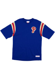 Mitchell and Ness Philadelphia Phillies Blue Extra Innings Short Sleeve Fashion T Shirt