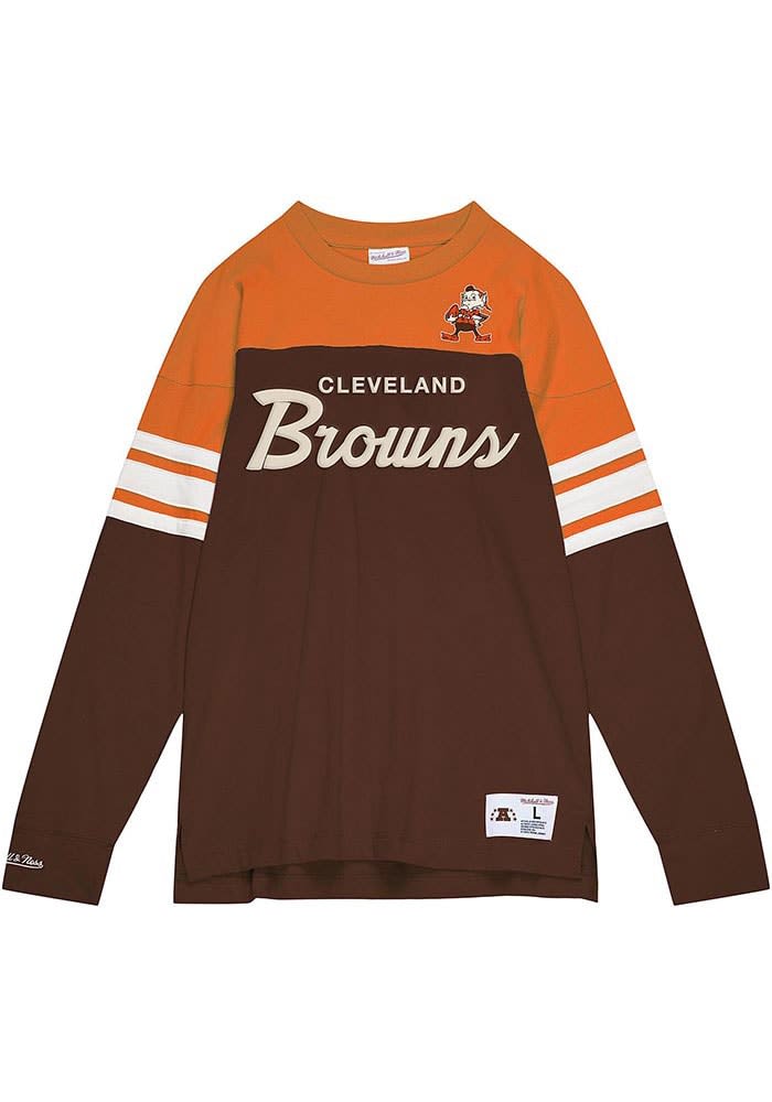 Cleveland Browns Mitchell & Ness Fashion Long Sleeve T-Shirt - Brown