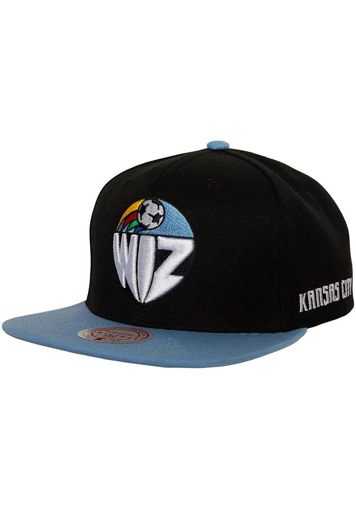 Mitchell and Ness Sporting Kansas City Black KC Wizards 2T Mens Snapback Hat