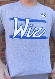 Mitchell and Ness Sporting Kansas City Grey KC Wiz Coaches Script Short Sleeve Fashion T Shirt
