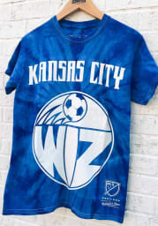 Mitchell and Ness KC Wizards M Blue Tie Dye Word and Logo SS Fashion