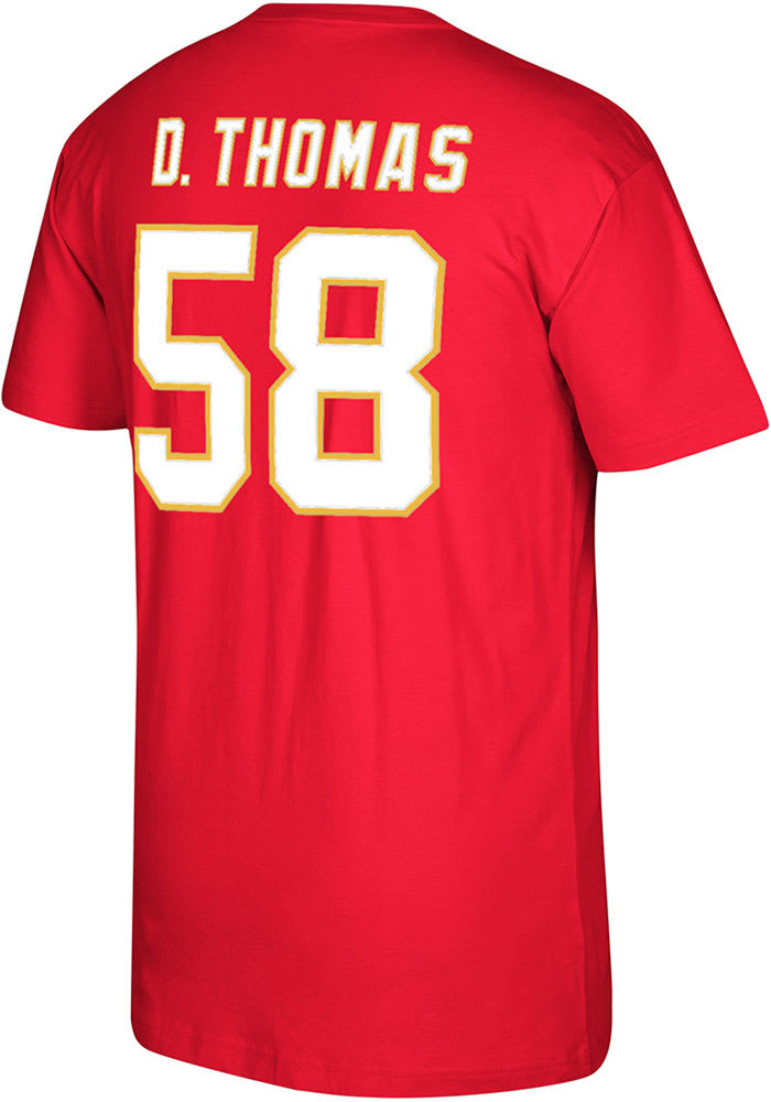 Derrick Thomas Kansas City Chiefs Red Name And Number Short Sleeve Player T Shirt