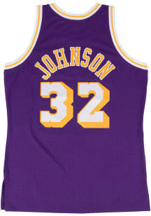 Magic Johnson Los Angeles Lakers Mitchell and Ness 84-85 Road Swingman Jersey