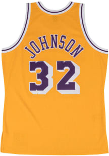 Magic Johnson Los Angeles Lakers Mitchell and Ness 84-85 Home Swingman Jersey