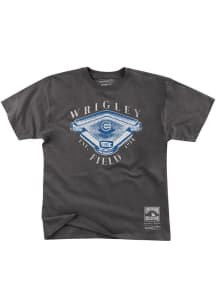 Mitchell and Ness Chicago Cubs Charcoal STADIUM SERIES 2.0 Short Sleeve Fashion T Shirt