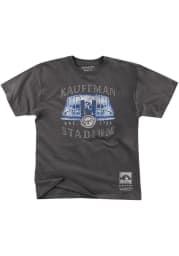 Mitchell and Ness Kansas City Royals Charcoal STADIUM SERIES 2.0 Short Sleeve Fashion T Shirt