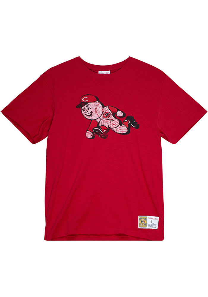 Mitchell and Ness Cincinnati Reds Red LEGENDARY SLUB Short Sleeve Fashion T Shirt