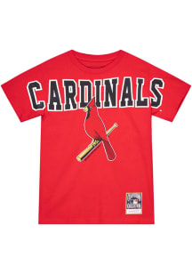 Mitchell and Ness St Louis Cardinals Womens Red Unisex Short Sleeve T-Shirt