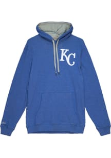 Mitchell and Ness Kansas City Royals Mens Blue Classic French Terry Fashion Hood
