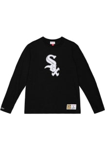 Mitchell and Ness Chicago White Sox Black Legendary Slub Long Sleeve Fashion T Shirt