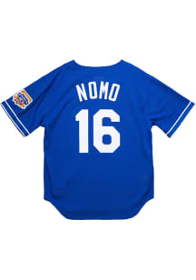 Hideo Nomo Los Angeles Dodgers Mitchell and Ness 1997 Authentic BP Cooperstown Jersey - Blue