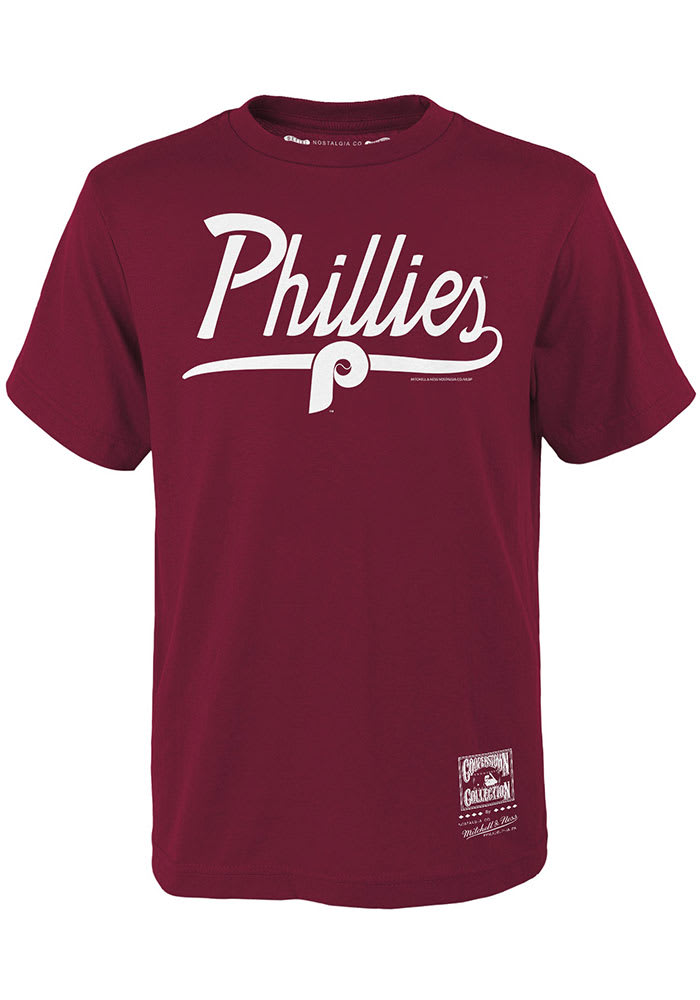 Youth Philadelphia Phillies Mitchell & Ness Light Blue/Maroon Head