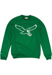 Mitchell and Ness Philadelphia Eagles Mens Kelly Green Retro Bird Long Sleeve Fashion Sweatshirt