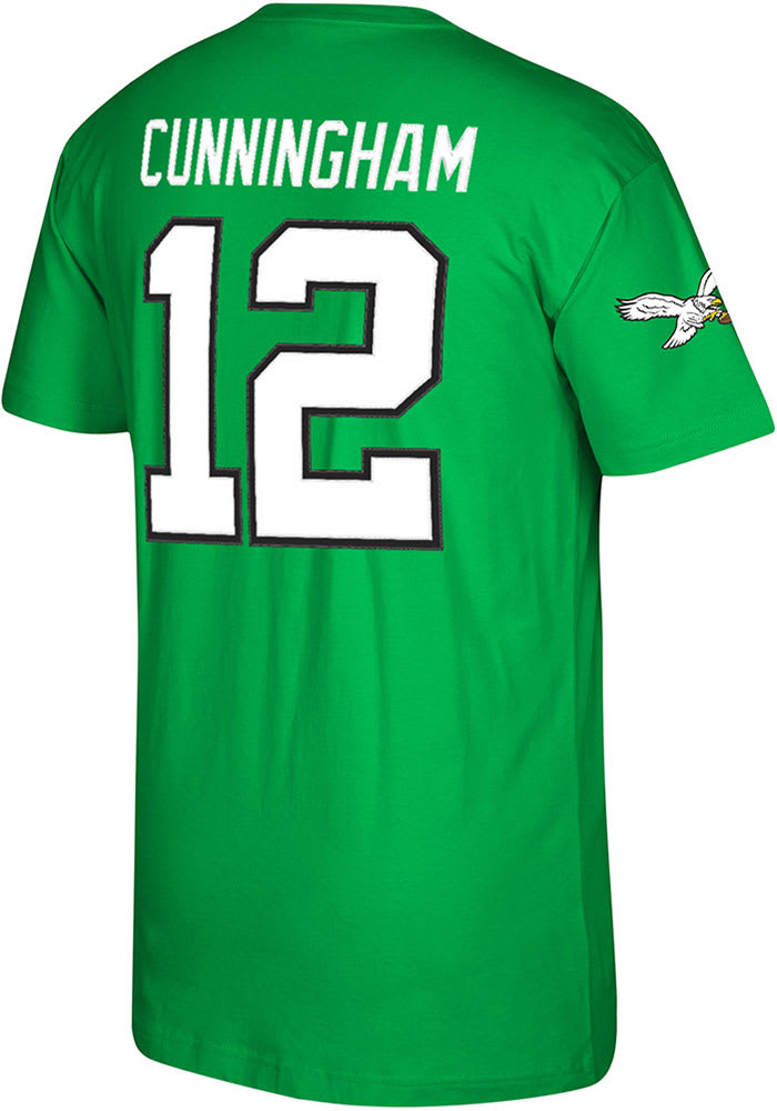 Randall Cunningham Philadelphia Eagles Kelly Green Name And Number Short Sleeve Player T Shirt