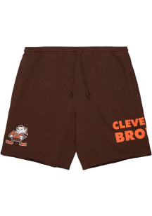 Mitchell and Ness Cleveland Browns Mens Brown GAME DAY Shorts