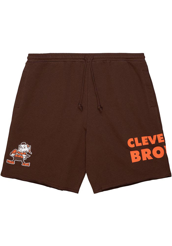 Mitchell and Ness Cleveland Browns Mens Brown GAME DAY Shorts