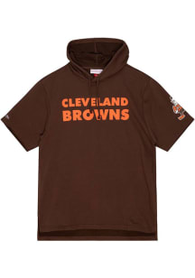Mitchell and Ness Cleveland Browns Brown GAMEDAY Short Sleeve Hoods