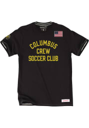 Mitchell and Ness Columbus Crew Black Team History Tailored Short Sleeve Fashion T Shirt