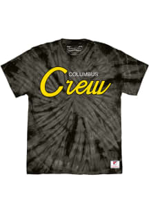 Mitchell and Ness Columbus Crew Black Colorstone Tie Dye Script Short Sleeve Fashion T Shirt