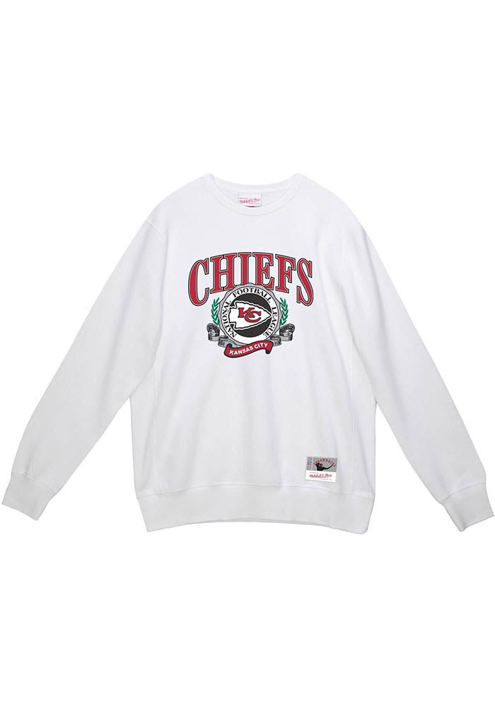 Mitchell and Ness Kansas City Chiefs Fair Catch Sweatshirt - White