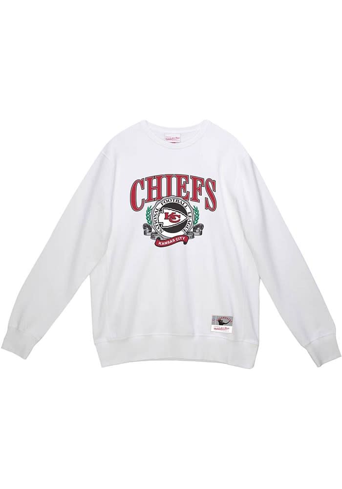 Men's Mitchell & Ness Red Kansas City Chiefs All Over 2.0 Pullover  Sweatshirt