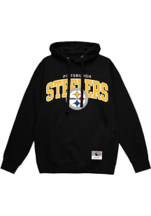 Mitchell and Ness Pittsburgh Steelers Mens Black Logo Arch Long Sleeve Hoodie